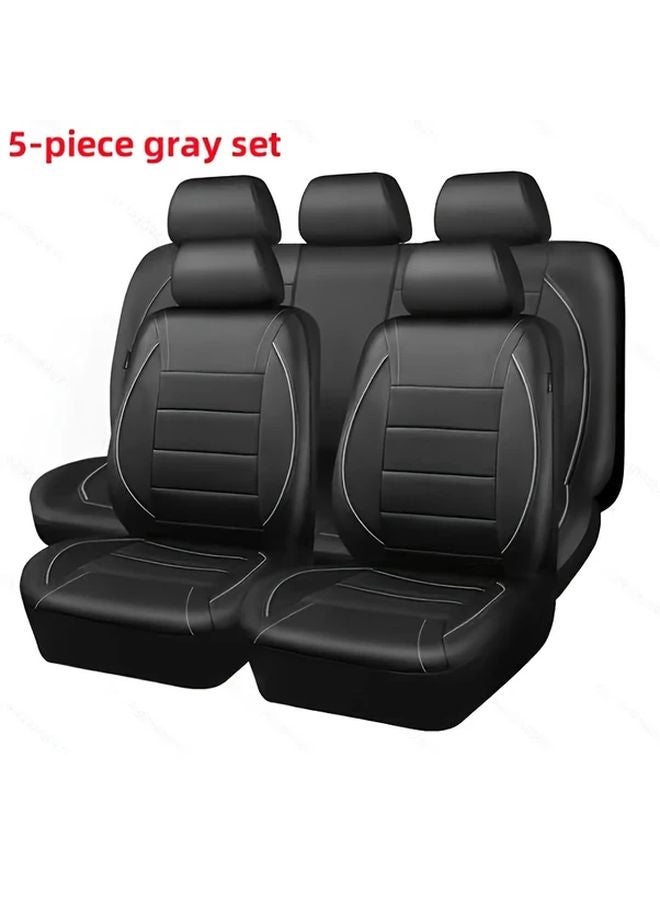 Universal Premium Faux Leather Car Seat Covers Black 5 Seats For SUVs And Vans - Image 4